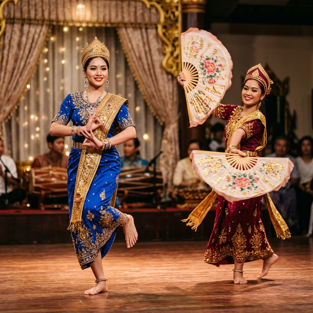 Múa Apsara và Múa Quạt Chăm